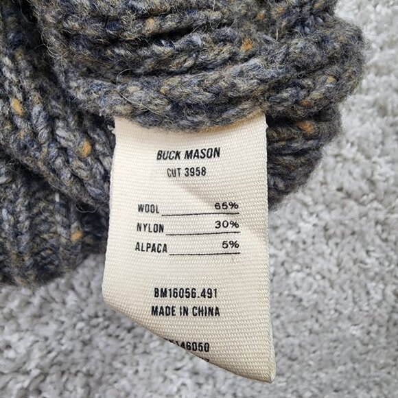 Buck Mason Donegal Cardigan Sweater Mens Size XL Shawl Wool Cashmere Alpaca USA - Picture 8 of 8